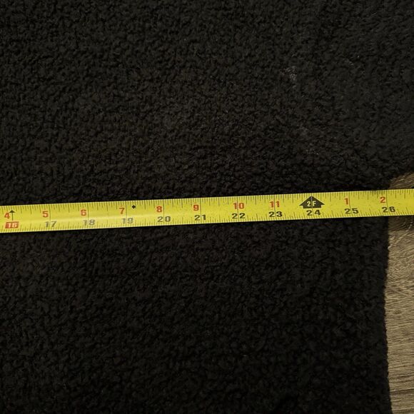 SKIMS Cozy Sherpa Pullover Sweater Quarter Snap Black Plus Sz 4X Teddy Fleece - Picture 5 of 9